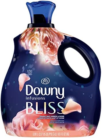 Downy Infusions Laundry Fabric Softener Liquid, Bliss, Sparkling Amber & Rose, 101 Fl Oz Downy Infusions Laundry Fabric Softener Liquid, Bliss, Sparkling Amber & Rose, 101 Fl Oz