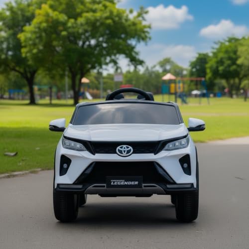 Image of Kids Officially Licensed Toyota Legender | Toyota Innova Crysta 12V Electric Ride On Car for Kids with Remote Control, Music and Light1-6 Yrs Car Battery Operated Ride On (White)