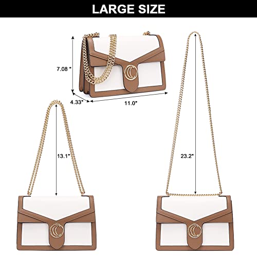 Cluci Large Crossbody Bags For Women Leather Flap Shoulder Bag Ladies Clutch Vintage Purse With Chain Strap #TOP3