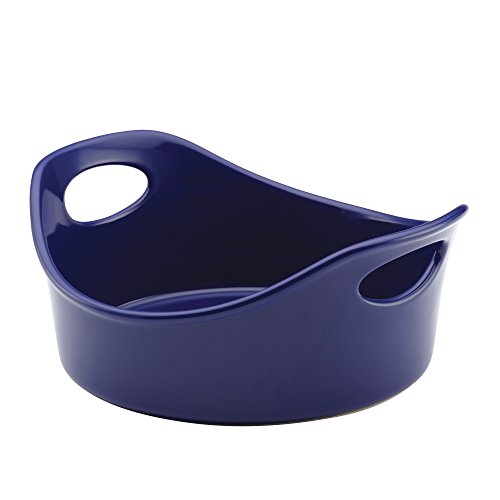 Rachael Ray Stoneware Round Baker, 1.5-Quart, Blue