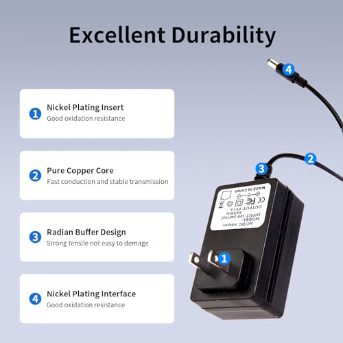 Image of 9V Power Supply Compatibility with Boss PSA Adapter 9V DC Power Cord for Guitar Pedal Boss PSA-120S DS-1 RC-1 RC-3 TU-2 TU-3 SD-1 RV-5 RV-6 DD-3 DD-7 DD-20 ME-50 ME-80 GT-10 HM-2 GT-1B
