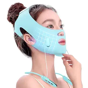 Face Belts with Adjustable Straps, Double Chin Reducer and Face Lift Device with 4 Modes and 5 Gear