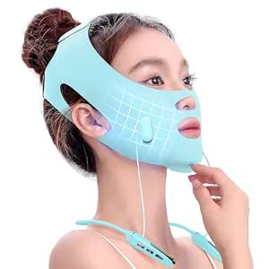 Face Belts with Adjustable Straps, Double Chin Reducer and Face Lift Device with 4 Modes and 5 Gear