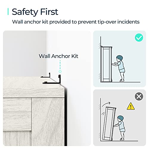 Linsy Home 3-Tier Bookcase Display Storage Shelves Farmhouse Bookshelf For Home Office, Living Room, Bed Room - White Oak #TOP5