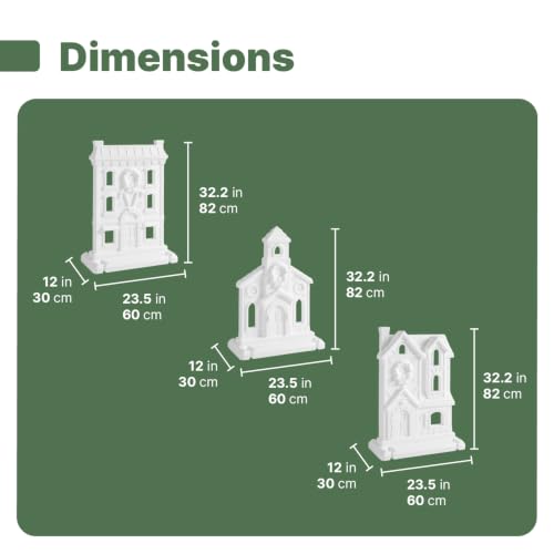 Step2 Large Customizable Outdoor 3-Piece Outdoor Christmas Village, White by Step2 - Used condition - Image 9