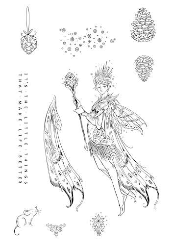 KatKin Krafts Clear Stamp Set-Pine Cone, 6 x 8 ins, Transparent