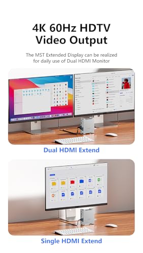 Image of INICIO Mac mini M4 9 in 1 Stand Hub with M.2 Nvme SSD Enclosure, 4K HDMI, 2 USB 3.2 10Gbps, USB 2.0, SD /TF Card Slots, Support Size 2230 /2242 /2260 /2280 for Mac mini M4 / M4 Pro (SSD NOT Included)