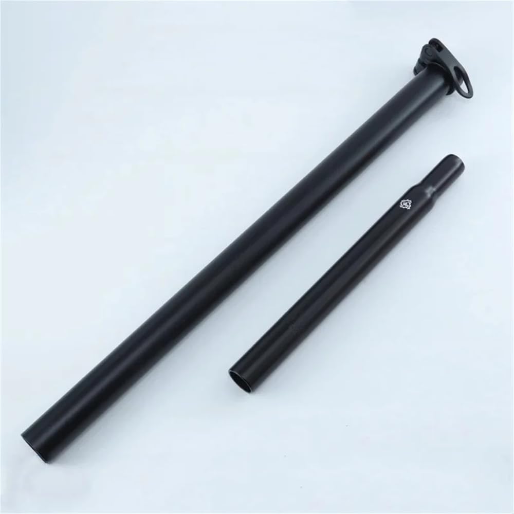 Folding Bike Length Adjustable seatpost 31.8mm，for Brompton seatpost Double Section, 31.8mm Telescopic seat Post (Matte Black)