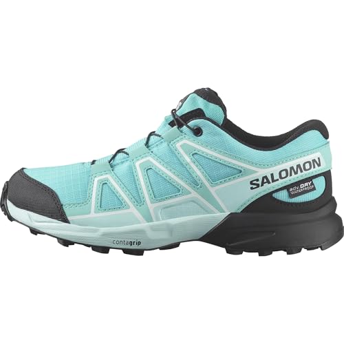 Salomon Unisex niños Speed Cross Impermeables para Niños, Azul (Blue Curac), Zapatos de Senderismo Versátiles para Mayor Comodidad, Zapatillas para Correr y Aventuras al Aire Libre, 36 EU