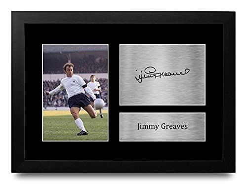 Cadre photo autographe Jimmy Greaves Tottenham Hotspur de qualité galerie