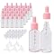 Seafulee 30 Pack White Coated Glass Dropper Bottles (1oz/30ML) With Pipettes - UV Safe For Essential Oils, Aromatherapy