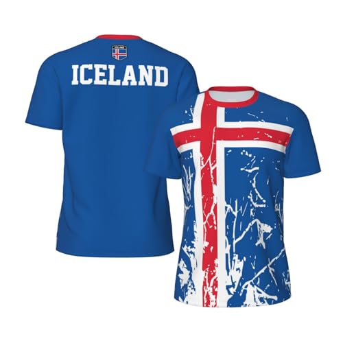 T-Shirts de Sport Homme Durable Motif Islande