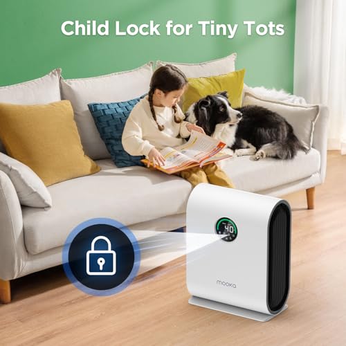 Mooka KJ217 Air Purifiers For Home Large Room Up To 2500 Ft² With Pm 2.5 Display Air Quality Sensors, Mooka H13 Hepa Air Purifier With Auto Mode For Pets Dust Odor Smoke thumb #6