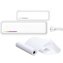 Portable Printer Mobile A4 Thermal, No Ink Required, USB-C Charging, BT Connection, Compact, Lightweight, Multipurpose, Mini Printer for Smartphone/PC/Tablet, for Home, Office, School, Business