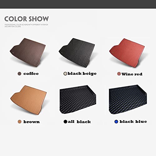Custom Car Trunk Mat For Bmw Ix (I20) Xdrive50 2021-2023, Small High Side, Pu Leather, Interior Floor Protect Accessories, 6 Colors,Black Blue #TOP7