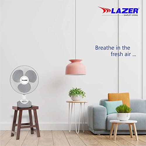 Image of Lazer X-Cel Air 400mm Table Fan (White Grey)