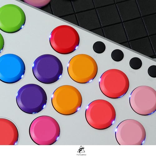 Image of Leverless Controller Keycaps Replacement Button Caps,4PCS 23mm Arcade Replacement Hitbox Button Caps for Mechanical PushButtons,Caps for TTC /Cherry /Akko Switches Caps(Yellow)