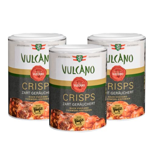 Knusprige Protein Chips aus Schweinefleisch, Geräuchert, Eiweißreich, Hergestellt in Österreich, Snack für unterwegs, Österreichische Qualitätsprodukt, glutenfrei (Geräucherte Chips 3er Pack)
