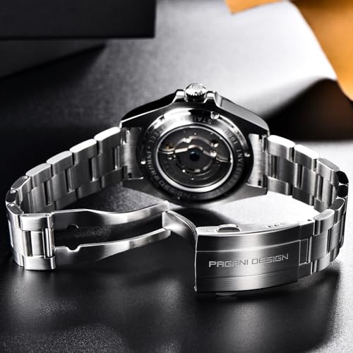 Image of Pagani Design Luxury Automatic Mechanical Watch for Man 42mm GMT Sport Watch with Stainless Steel Strap, Sapphire Glass & 10ATM Waterproof