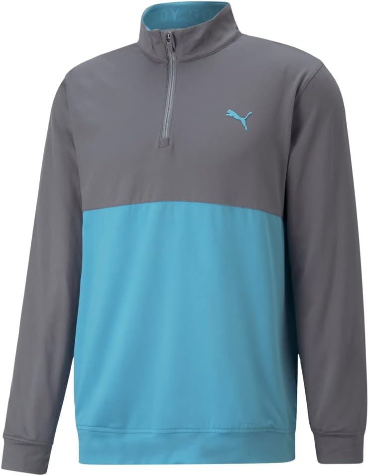 PUMA ゲーマー カラーブロック 1/4ジップ -53298514- 静音シェード ダスティアクア Sサイズ, 静音シェード/ダス