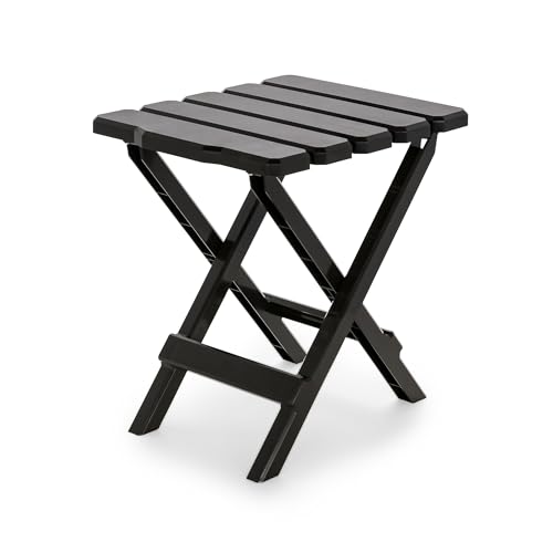 Image of Camco Adirondack Portable Outdoor Folding Side Table, Perfect for The Beach, Camping, Picnics, Cookouts and More, Weatherproof and Rust Resistant Mocha (51882)