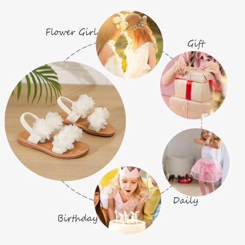 Image of Toddler Girls Sandals Summer Flats Dress Shoes for Baby Little Kids Girl