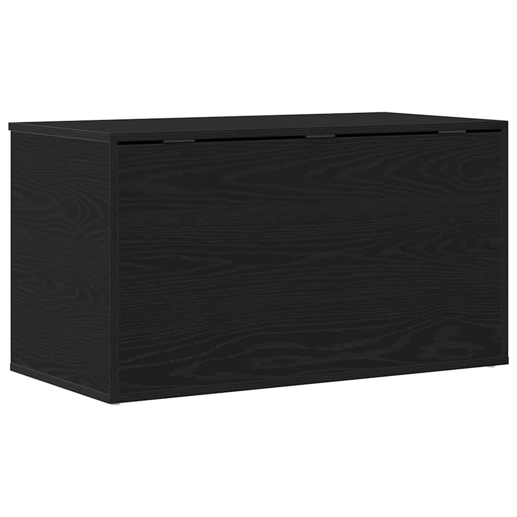 vidaXL Caja de Almacenamiento Roble Negro 84 x 42 x 46 cm, Caja de Almacenamiento Moderna, Organizador Rectangular, Solución sin Desorden, Espacio Ample, Diseño Compacto