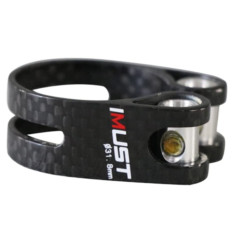 Bike Seat Clamp Ultra Light Carbon Fiber seatpost clamp for Road or MTB Mountain Bike 31.8mm 34.9mm Clamp(34.9mm Carbon)