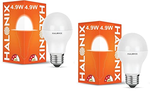Image of Halonix 4.9 Watt E27 LED Yellow Light led Bulb, Pack of 2, Yellow light