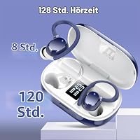 Bluetooth Kopfhörer Sport, 128Std Kopfhörer Kabellos Bluetooth 5.3, ENC Noise Cancelling Mic, HiFi Stereo Tiefer Bass Wireless Earbud, LED-Anzeige, IPX7 Wasserdicht in Ear Ohrhörer mit Ohrhaken, USB-C – Ansicht 2