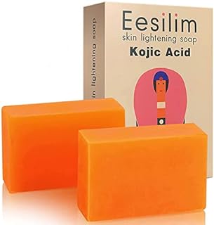 Kojic Acid Skin Brightening Soap 65g/ 2Bars, Hyaluronic Acid,Tea Tree Oil for Smooth Face & Body,Dark Spot,Acne Scars Eliination for Freckles for Men/Women All Skin Types