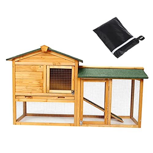 Chamber Hölzerner Kaninchenstall Mit Stallabdeckung Deluxe Hühnerstall Indoor- Und Outdoor-Haustierhauskäfig Für…