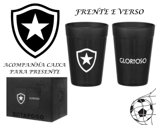 Conjunto Com 2 Copos Americanos Personalizados Com Seu Times , 190 ML Vidro Resistente e Com Caixa P