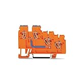 Vanky Industry 10pcs Compatible with WAGO 270-564 ​3-Conductor Sensor Supply Terminal Block 2,5mm² Orange
