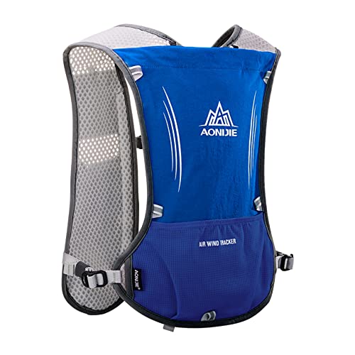 AONIJIE Hydration Vest Pack Backpack 5L Marathoner Running Race Hydration Blue