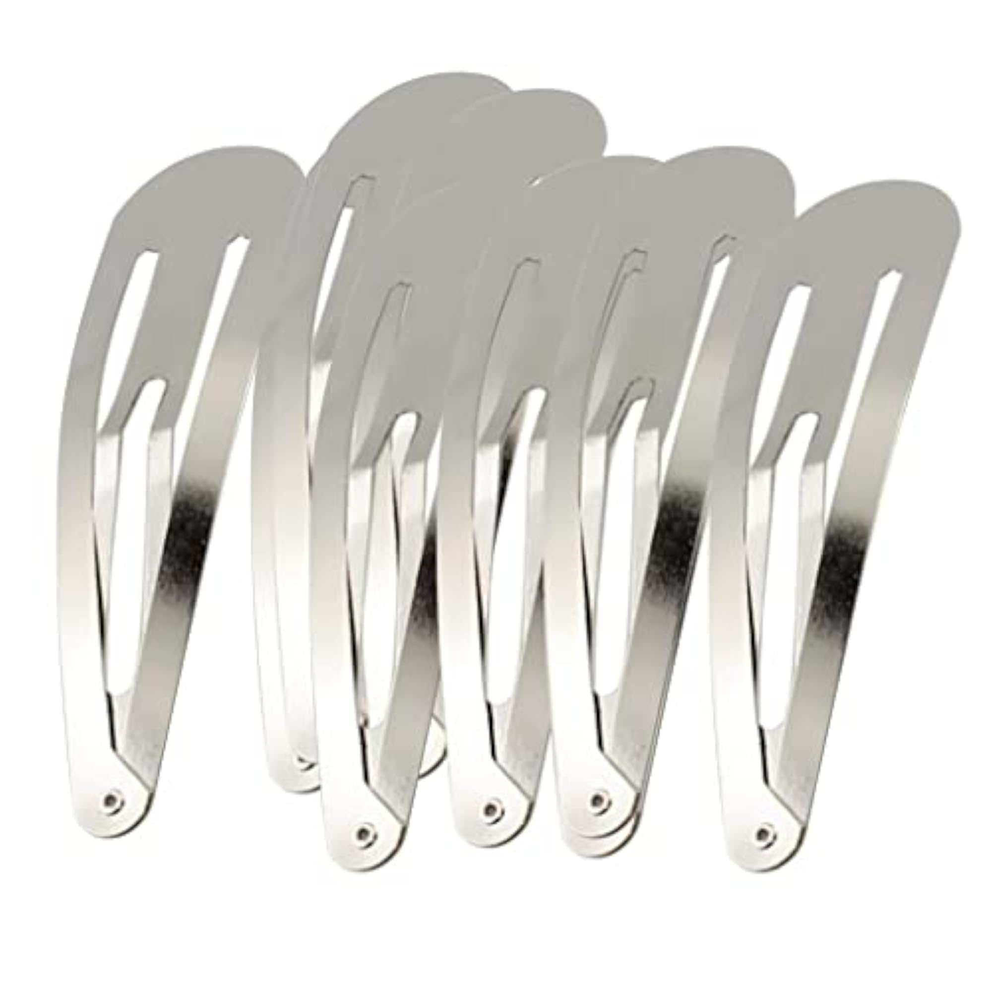Silver Metal Hairpins with Water Drop Design, 10pcs