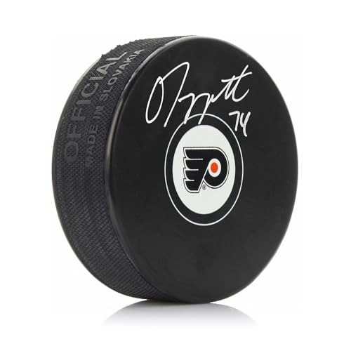 Owen Tippett Autographed Philadelphia Flyers Hockey Logo Puck - Beckett Authenticated