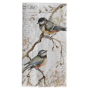 Boston International IHR 3 Ply Paper Napkins 16 Count Guest Size Happy Little Titmice