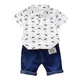 [Cousannory] セットアップ キッズ 男の子 夏 ベビー服 男の子 子供服 キッズ セットアップ トップス ショートパンツ 上下セット 男の子 ポロシャツ 半袖 Tシャツ ハーフパンツ かわいい ベビー服 柔らかい おしゃれ カジュアル 七五三 入学式(#0407B-白,80)