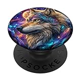 Fantasy Kunst Design mit heulendem Wolf