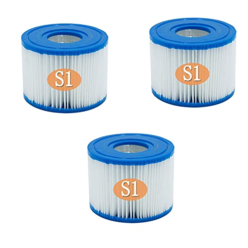 SXHYL Filtros de bañera de hidromasaje de 2pcs SPA, Cartucho de Filtro de Piscina, Cartucho de Filtro de reemplazo para filtración de Piscinas,3 pcs Cover