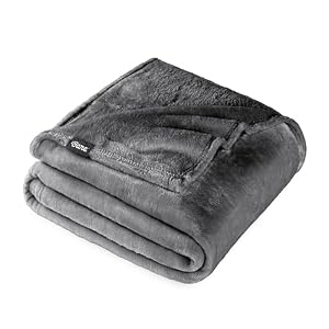 Bare Home Fleece Blanket – King Size – Ultra-Soft Lightweight for Bed, Sofa, and Couch – Luxury Microplush – Cozy Warm Blanket (King, Grey)