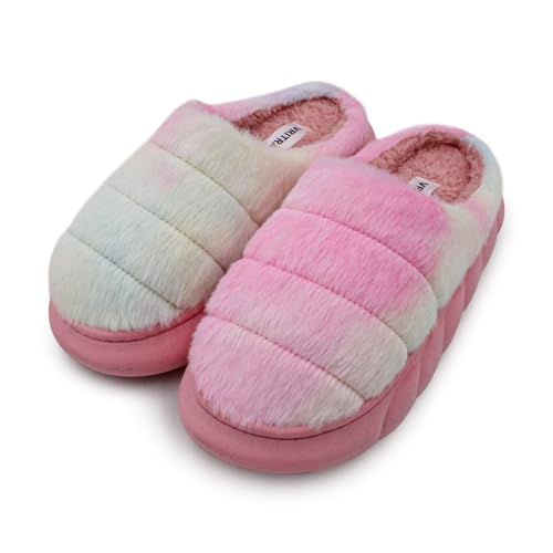 Image of VRITRAZ Women's Comfort Slip On Closed Toe Warm Winter House Clog Indoor Slipper with Cute Print and Degins
