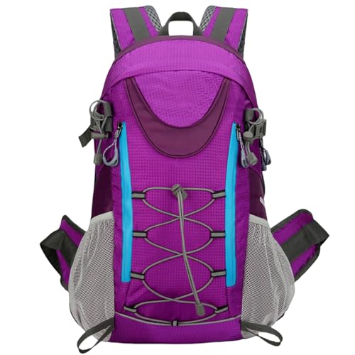Sac à dos de vélo étanche grand volume lilas avec confort dorsal optimisé