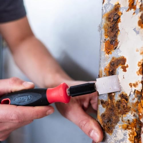 ViGOR V6030 Schaber-Satz I 16-teiliges Set mit verschieden breiten Klingen inkl. Ersatzklingen I Werkzeug zum Entfernen von Plaketten, Aufklebern, Vignetten oder in Küche und Haushalt