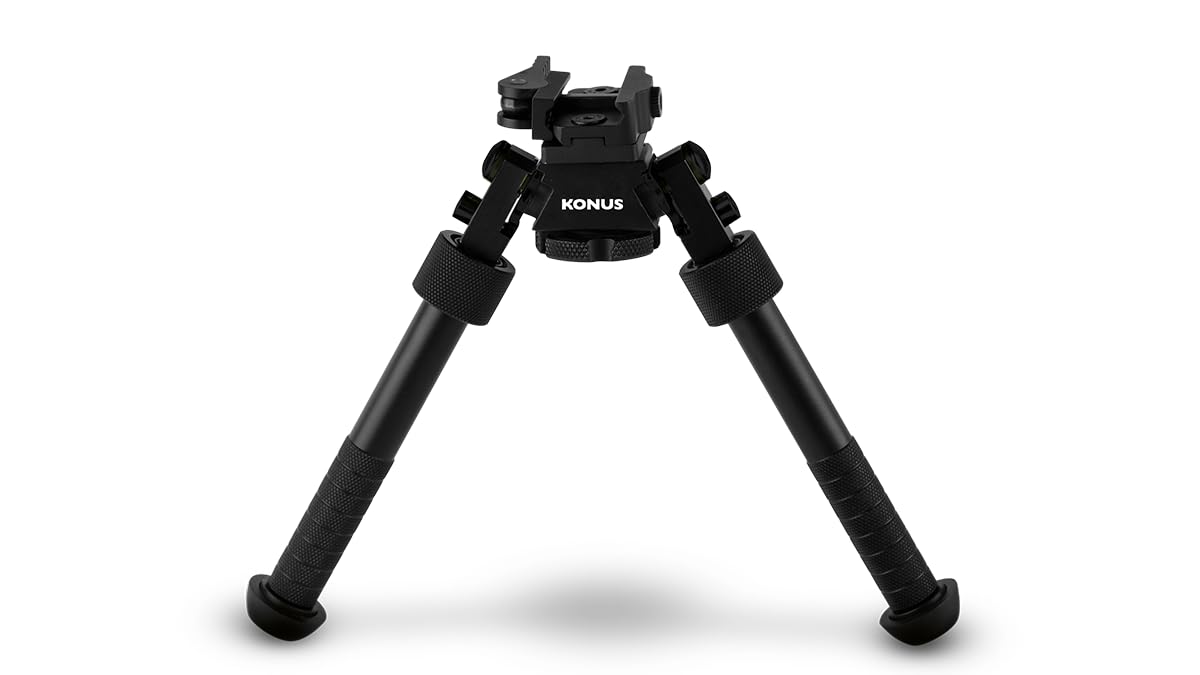 KONUS |BIPOD-T BIPIEDE DA TIRO PICATINNY Bipiede da Tiro Altezza regolabile da 10.65 cm a 22.86 cm, 360 gr, Slitta Picatinny, Caccia e Tiro Sportivo