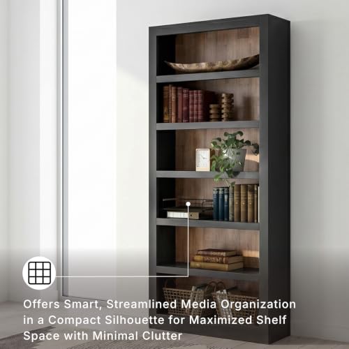 Signature Design by Ashley Wildenauer 6-Tier 75" Bookshelf, Two-Tone Wood - image 6