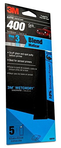 3M 03018 Wetordry Sandpaper - 400 Grit (3-2/3" x 9")