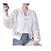 Nobrand, giacca da baseball estiva casual tinta unita, da donna, trasparente, sottile sezione, sciolto bomber giacca parasole, cardigan bianco XL