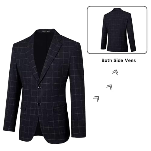 Men's Tuxedo Suits Slim Fit Plaid Suits for Men 3 Piece Suit Jacket Vest Pants Set for Wedding Prom3